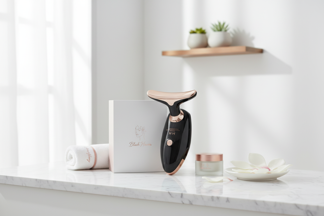 Blush Haven facial massager lifestyle shot