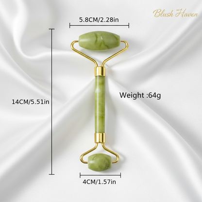 Elegant jade roller with dimensions